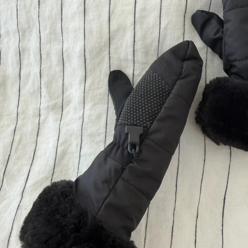 Toddler The North Face Black Faux Fur Cuff Mittens
